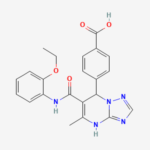 4-{6-[(2-Ethoxyphenyl)carbamoyl]-5-methyl-4,7-dihydro[1,2,4]triazolo[1,5-a]pyrimidin-7-yl}benzoic acid