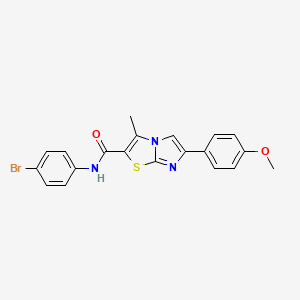 molecular formula C20H16BrN3O2S B14972107 N-(4-bromophenyl)-6-(4-methoxyphenyl)-3-methylimidazo[2,1-b]thiazole-2-carboxamide 