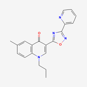 6-methyl-1-propyl-3-[3-(pyridin-2-yl)-1,2,4-oxadiazol-5-yl]quinolin-4(1H)-one