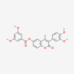 3-(3,4-dimethoxyphenyl)-4-methyl-2-oxo-2H-chromen-6-yl 3,5-dimethoxybenzoate