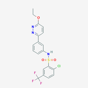 2-chloro-N-(3-(6-ethoxypyridazin-3-yl)phenyl)-5-(trifluoromethyl)benzenesulfonamide