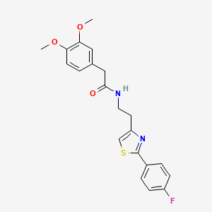 molecular formula C21H21FN2O3S B14972125 2-(3,4-dimethoxyphenyl)-N-(2-(2-(4-fluorophenyl)thiazol-4-yl)ethyl)acetamide 