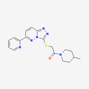 1-(4-Methylpiperidin-1-yl)-2-((6-(pyridin-2-yl)-[1,2,4]triazolo[4,3-b]pyridazin-3-yl)thio)ethanone