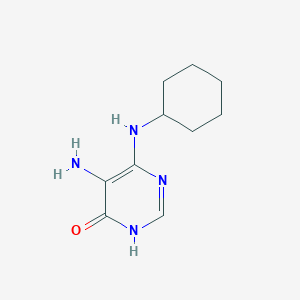 molecular formula C10H16N4O B1497216 5-Amino-6-(cyclohexylamino)pyrimidin-4(3H)-one CAS No. 61667-18-3