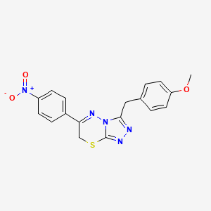 3-[(4-methoxyphenyl)methyl]-6-(4-nitrophenyl)-7H-[1,2,4]triazolo[3,4-b][1,3,4]thiadiazine