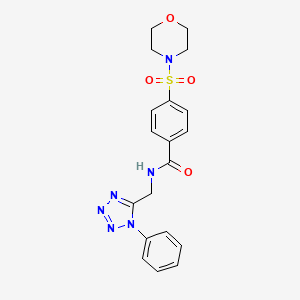 4-(morpholinosulfonyl)-N-((1-phenyl-1H-tetrazol-5-yl)methyl)benzamide