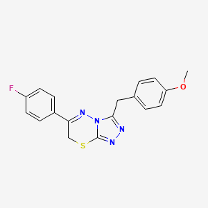 6-(4-fluorophenyl)-3-[(4-methoxyphenyl)methyl]-7H-[1,2,4]triazolo[3,4-b][1,3,4]thiadiazine