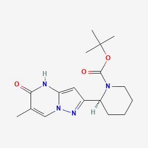molecular formula C17H24N4O3 B1497228 (S)-tert-Butyl 2-(6-methyl-5-oxo-4,5-dihydropyrazolo[1,5-a]pyrimidin-2-yl)piperidine-1-carboxylate 