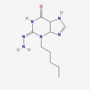 (E)-2-Hydrazono-3-pentyl-1,2,3,4,5,7-hexahydropurin-6-one