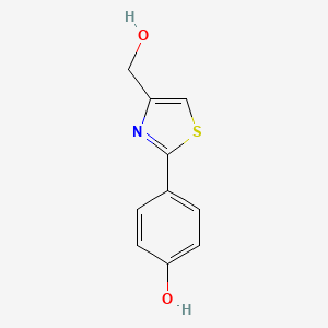 molecular formula C10H9NO2S B1497242 4-(4-Hydroxymethyl-thiazol-2-YL)-phenol CAS No. 885279-83-4