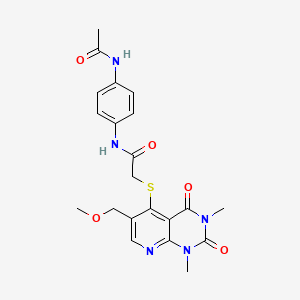 N-(4-acetamidophenyl)-2-((6-(methoxymethyl)-1,3-dimethyl-2,4-dioxo-1,2,3,4-tetrahydropyrido[2,3-d]pyrimidin-5-yl)thio)acetamide