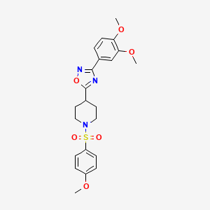 4-[3-(3,4-Dimethoxyphenyl)-1,2,4-oxadiazol-5-YL]-1-(4-methoxybenzenesulfonyl)piperidine