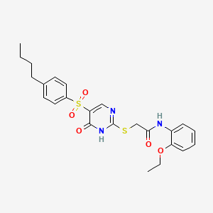 2-((5-((4-butylphenyl)sulfonyl)-6-oxo-1,6-dihydropyrimidin-2-yl)thio)-N-(2-ethoxyphenyl)acetamide