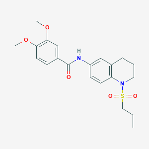 3,4-dimethoxy-N-(1-(propylsulfonyl)-1,2,3,4-tetrahydroquinolin-6-yl)benzamide