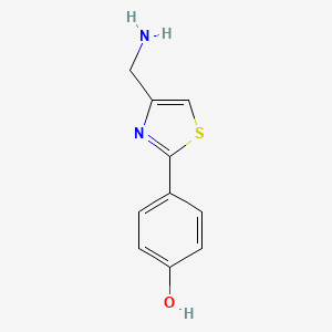 molecular formula C10H10N2OS B1497252 4-(4-Aminomethyl-thiazol-2-YL)-phenol CAS No. 858009-29-7