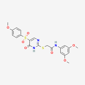 N-(3,5-dimethoxyphenyl)-2-({5-[(4-methoxyphenyl)sulfonyl]-6-oxo-1,6-dihydropyrimidin-2-yl}sulfanyl)acetamide