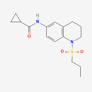 N-(1-(propylsulfonyl)-1,2,3,4-tetrahydroquinolin-6-yl)cyclopropanecarboxamide