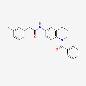 N-(1-benzoyl-1,2,3,4-tetrahydroquinolin-6-yl)-2-(m-tolyl)acetamide