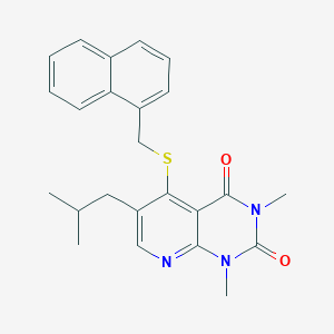 6-isobutyl-1,3-dimethyl-5-((naphthalen-1-ylmethyl)thio)pyrido[2,3-d]pyrimidine-2,4(1H,3H)-dione