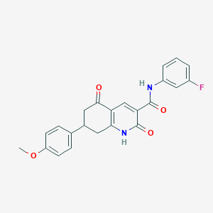 N-(3-fluorophenyl)-7-(4-methoxyphenyl)-2,5-dioxo-1,2,5,6,7,8-hexahydroquinoline-3-carboxamide