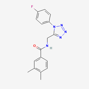 N-{[1-(4-fluorophenyl)-1H-1,2,3,4-tetrazol-5-yl]methyl}-3,4-dimethylbenzamide