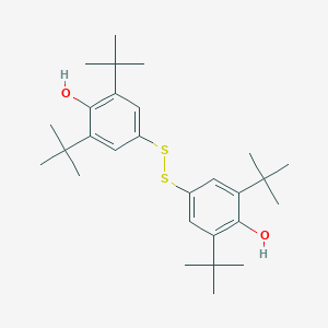 molecular formula C28H42O2S2 B149726 苯酚，4,4'-二硫代双[2,6-双(1,1-二甲基乙基)- CAS No. 6386-58-9