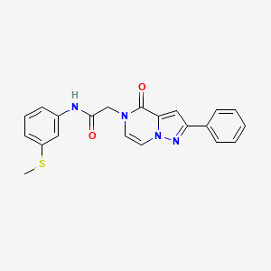 N-[3-(methylsulfanyl)phenyl]-2-(4-oxo-2-phenylpyrazolo[1,5-a]pyrazin-5(4H)-yl)acetamide