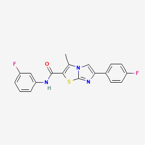 N-(3-fluorophenyl)-6-(4-fluorophenyl)-3-methylimidazo[2,1-b][1,3]thiazole-2-carboxamide