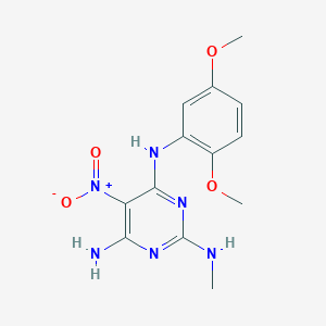 N~4~-(2,5-dimethoxyphenyl)-N~2~-methyl-5-nitropyrimidine-2,4,6-triamine