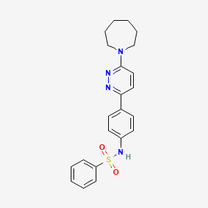 N-{4-[6-(Azepan-1-YL)pyridazin-3-YL]phenyl}benzenesulfonamide