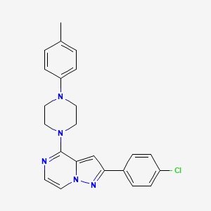 1-[2-(4-Chlorophenyl)pyrazolo[1,5-a]pyrazin-4-yl]-4-(4-methylphenyl)piperazine