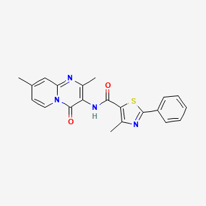 N-{2,8-Dimethyl-4-oxo-4H-pyrido[1,2-A]pyrimidin-3-YL}-4-methyl-2-phenyl-1,3-thiazole-5-carboxamide