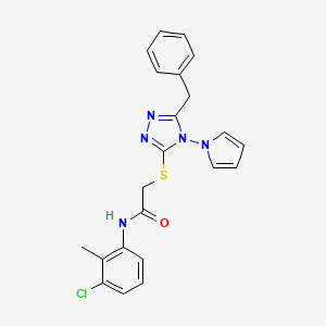 2-{[5-benzyl-4-(1H-pyrrol-1-yl)-4H-1,2,4-triazol-3-yl]sulfanyl}-N-(3-chloro-2-methylphenyl)acetamide