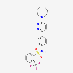 N-(4-(6-(azepan-1-yl)pyridazin-3-yl)phenyl)-2-(trifluoromethyl)benzenesulfonamide