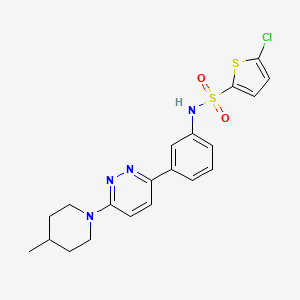 5-chloro-N-{3-[6-(4-methylpiperidin-1-yl)pyridazin-3-yl]phenyl}thiophene-2-sulfonamide