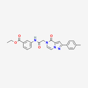 ethyl 3-({[2-(4-methylphenyl)-4-oxopyrazolo[1,5-a]pyrazin-5(4H)-yl]acetyl}amino)benzoate