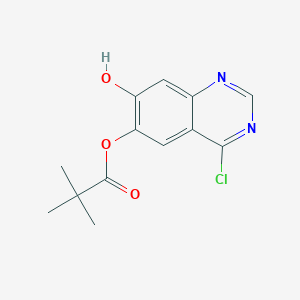 molecular formula C13H13ClN2O3 B1497275 4-Chloro-7-hydroxyquinazolin-6-yl pivalate CAS No. 1145671-38-0