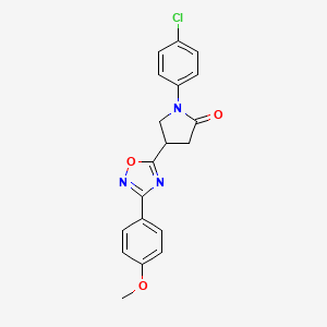 1-(4-Chlorophenyl)-4-[3-(4-methoxyphenyl)-1,2,4-oxadiazol-5-yl]pyrrolidin-2-one