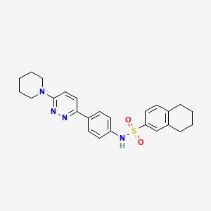 N-{4-[6-(Piperidin-1-YL)pyridazin-3-YL]phenyl}-5,6,7,8-tetrahydronaphthalene-2-sulfonamide