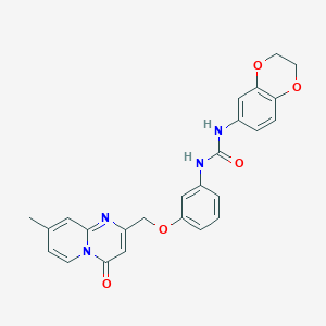 3-(2,3-Dihydro-1,4-benzodioxin-6-YL)-1-[3-({8-methyl-4-oxo-4H-pyrido[1,2-A]pyrimidin-2-YL}methoxy)phenyl]urea