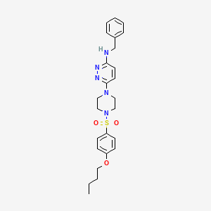 N-Benzyl-6-[4-(4-butoxybenzenesulfonyl)piperazin-1-YL]pyridazin-3-amine