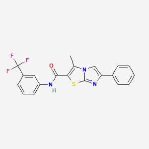 3-methyl-6-phenyl-N-(3-(trifluoromethyl)phenyl)imidazo[2,1-b]thiazole-2-carboxamide