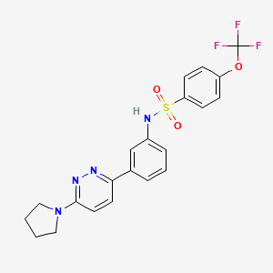 N-(3-(6-(pyrrolidin-1-yl)pyridazin-3-yl)phenyl)-4-(trifluoromethoxy)benzenesulfonamide