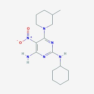 N~2~-cyclohexyl-6-(3-methylpiperidin-1-yl)-5-nitropyrimidine-2,4-diamine