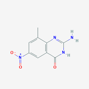 molecular formula C9H8N4O3 B1497281 4(1H)-Quinazolinone, 2-amino-8-methyl-6-nitro- 