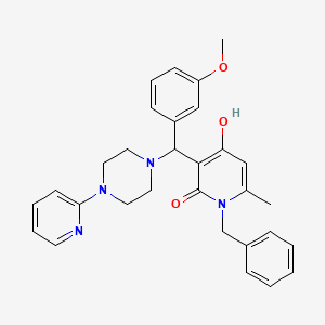 1-benzyl-4-hydroxy-3-((3-methoxyphenyl)(4-(pyridin-2-yl)piperazin-1-yl)methyl)-6-methylpyridin-2(1H)-one