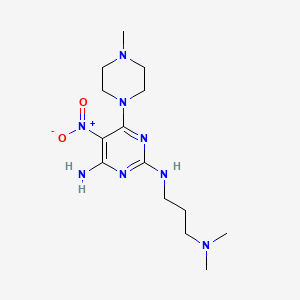 N~2~-[3-(dimethylamino)propyl]-6-(4-methylpiperazin-1-yl)-5-nitropyrimidine-2,4-diamine