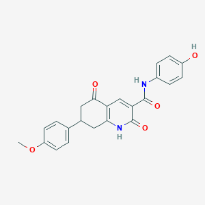 N-(4-hydroxyphenyl)-7-(4-methoxyphenyl)-2,5-dioxo-1,2,5,6,7,8-hexahydroquinoline-3-carboxamide