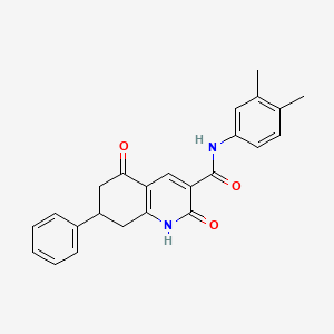 N-(3,4-dimethylphenyl)-2,5-dioxo-7-phenyl-1,2,5,6,7,8-hexahydroquinoline-3-carboxamide