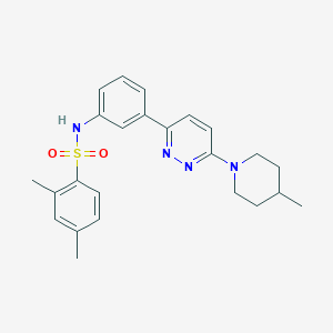 2,4-dimethyl-N-(3-(6-(4-methylpiperidin-1-yl)pyridazin-3-yl)phenyl)benzenesulfonamide